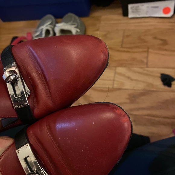 Hermes Burgundy Kelly buckle lock flat - Picture 8 of 8